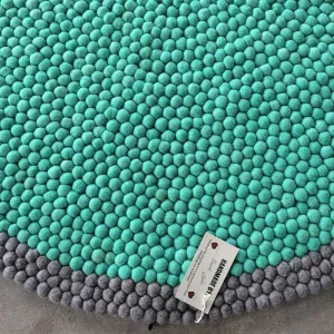 Mint Dreams Felt Ball Rug