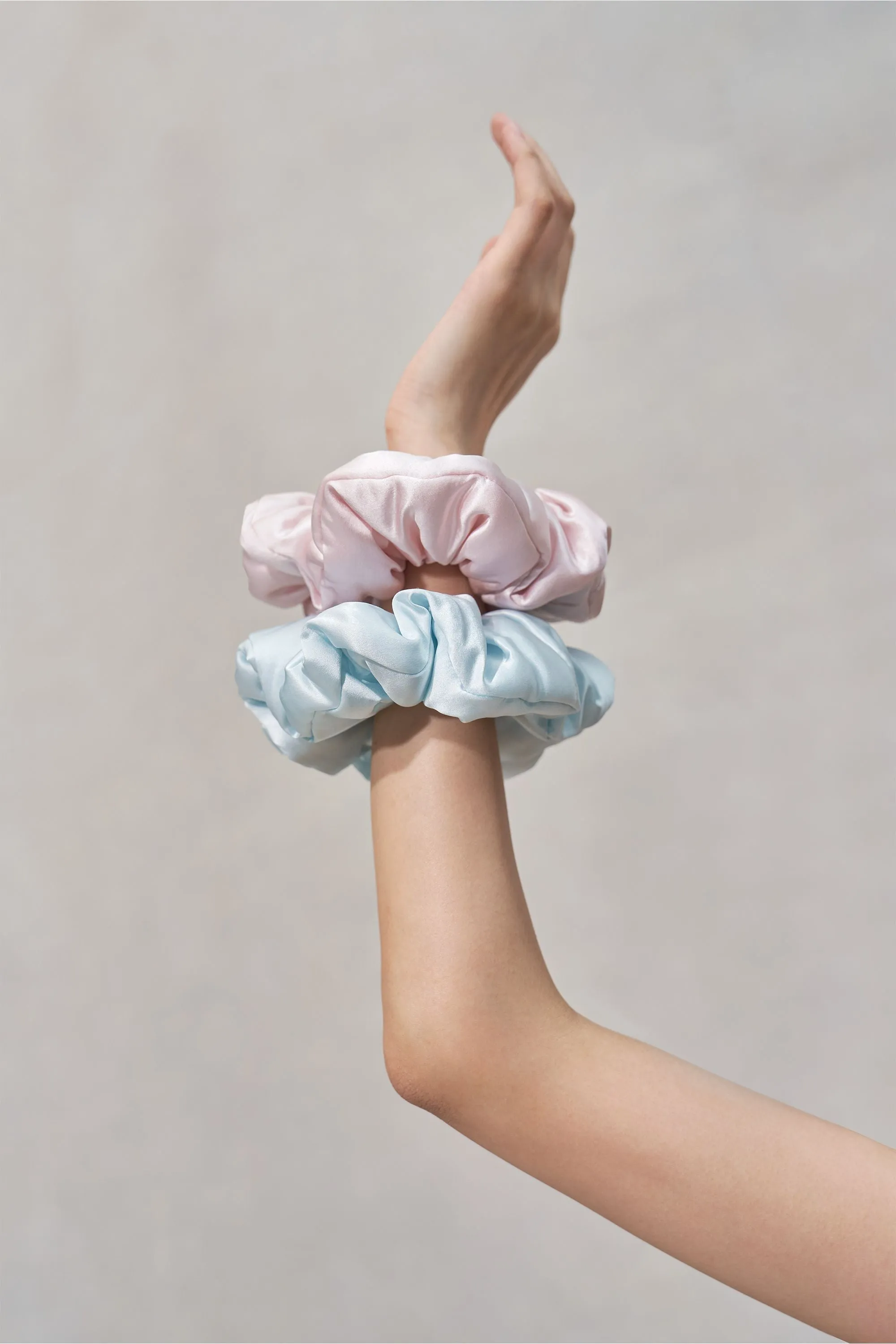 Miracle Blue Silk Scrunchie
