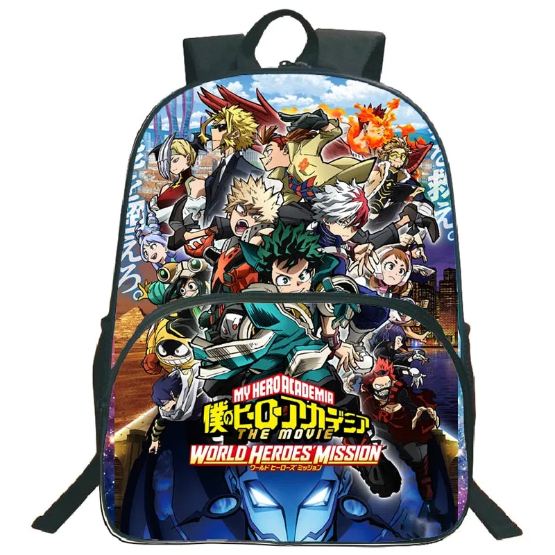 My Hero Academia Backpack Popular Pattern School Backpack Children Boys Girls Daily Beautiful Backpack