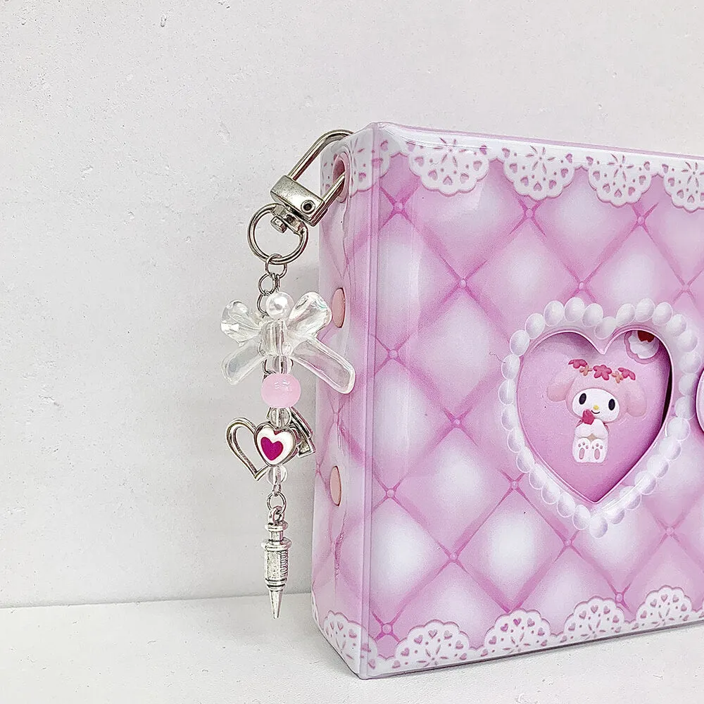 Nurse Cap and Syringe Bow Keychain