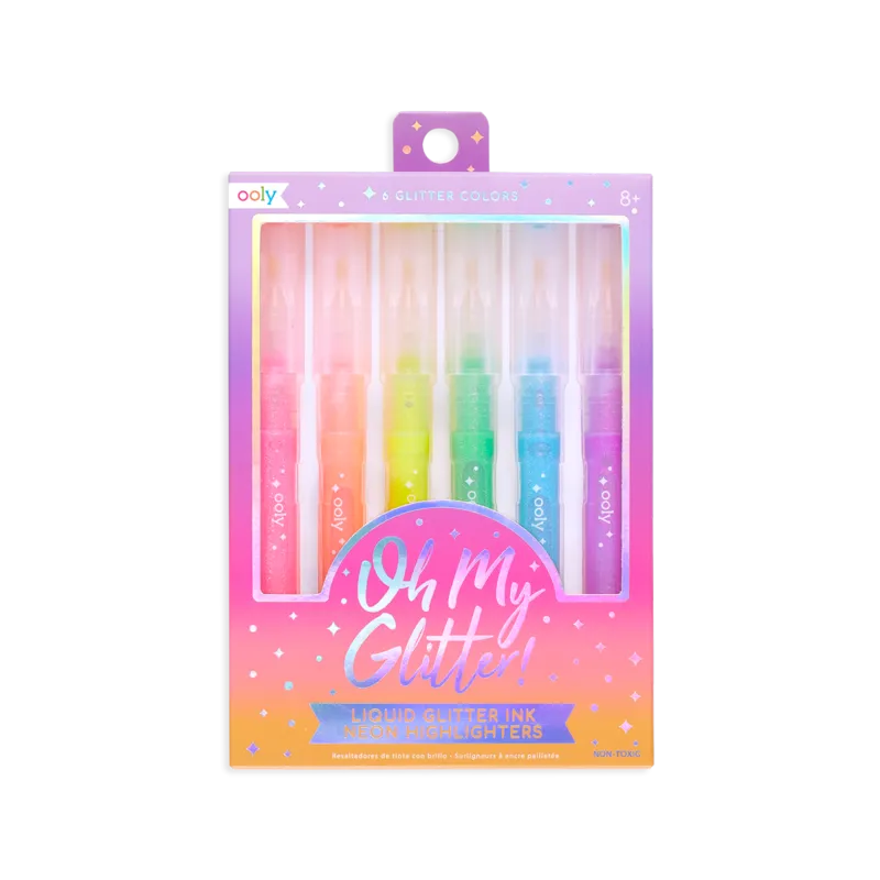 Oh My Glitter! Neon Glitter Highlighters