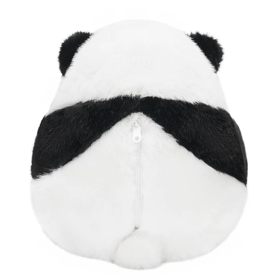 Panda Mommy Plush Stuffed Animal with 3 Babies in Bamboo Bag Set