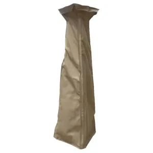 Patio Outdoor Pyramid Style Flame Heater Cover 19" Square Top Classic Taupe
