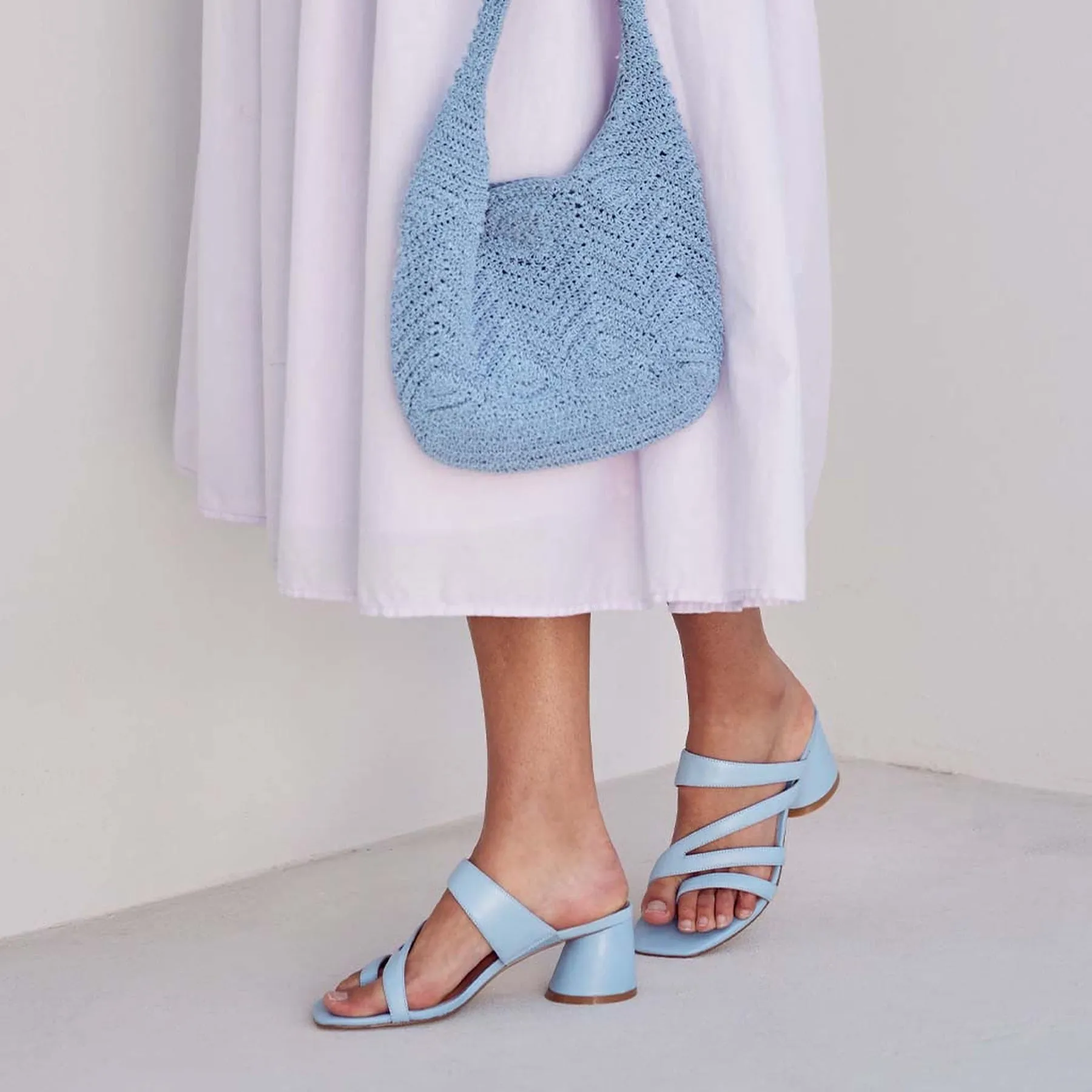 PERRI LEATHER SLIP-ON HEEL SANDALS