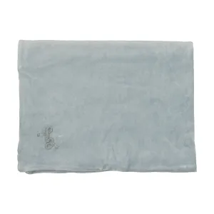 Powder blue velour blanket by Bee & Dee