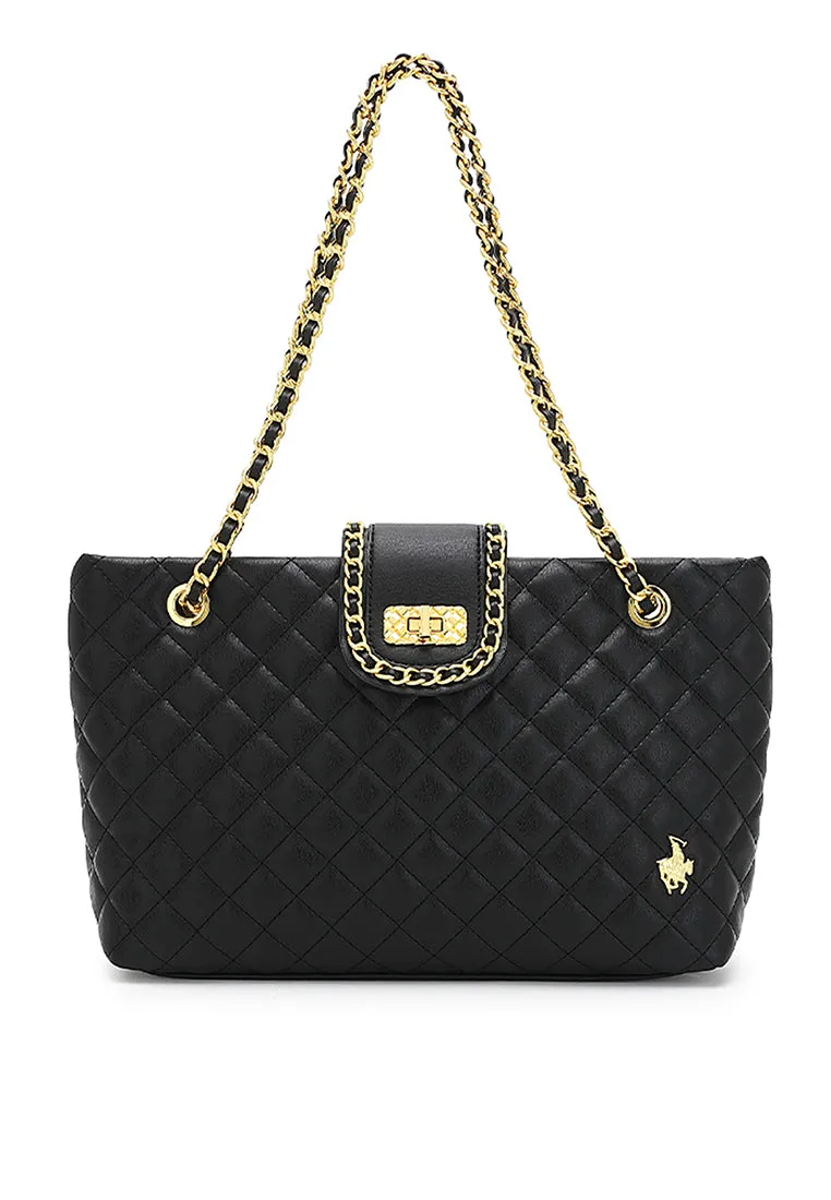 Quilted Top Chain Shoulder Bag / Handbag - HJK 548
