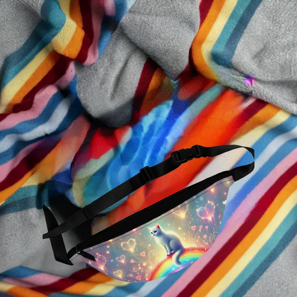 Rainbow Hearts - Cat Lover - Fanny Pack