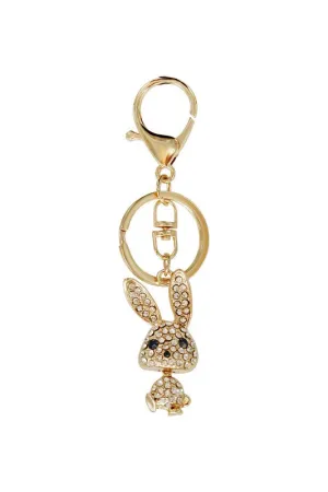 Rhinestone Bunny Key Holder