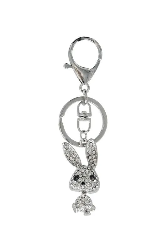 Rhinestone Bunny Key Holder