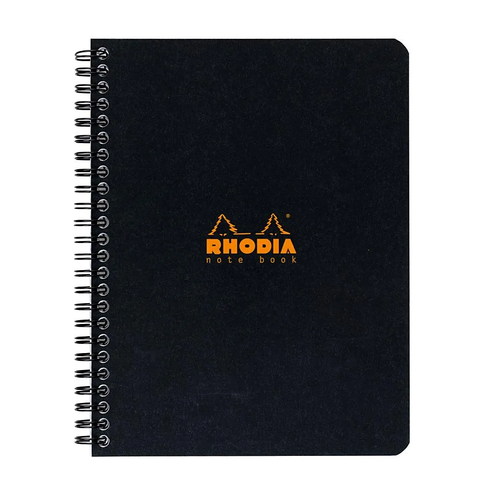 Rhodia A5  Coilbound Ruled Notebook - Black