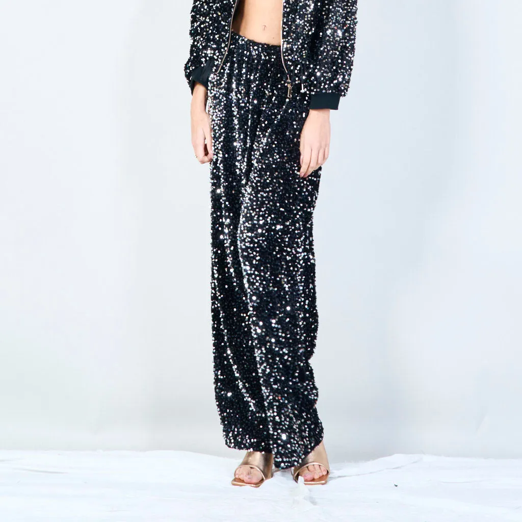 Sequin straight-leg pants wholesale