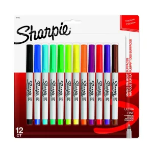 Sharpie Marker Set, Ultra Fine 12pk Assorted