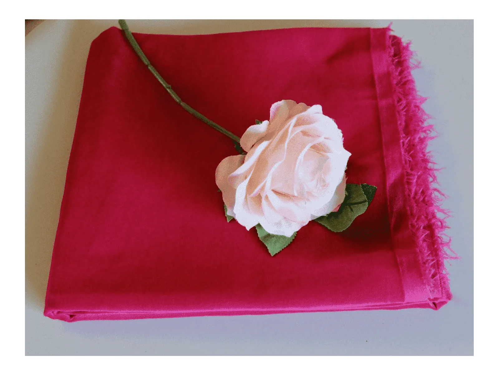 Shocking Pink / Cerise Hot Pink Cotton Velvet  fabric Material  Velveteen - Ideal or Costume,  Crafting, Dressmaking & More - 112 cms - 240 gsm