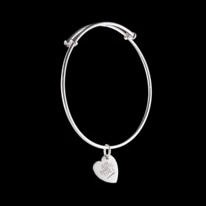 Silver Medical Alert Bangle Commission