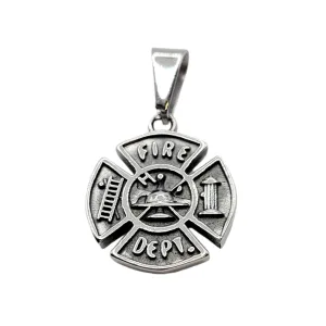 Stainless Steel Fire Department Charm