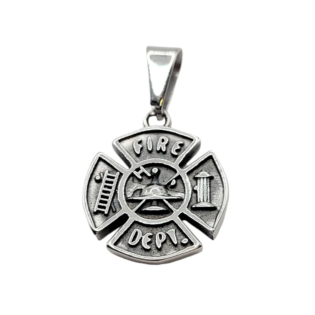 Stainless Steel Fire Department Charm