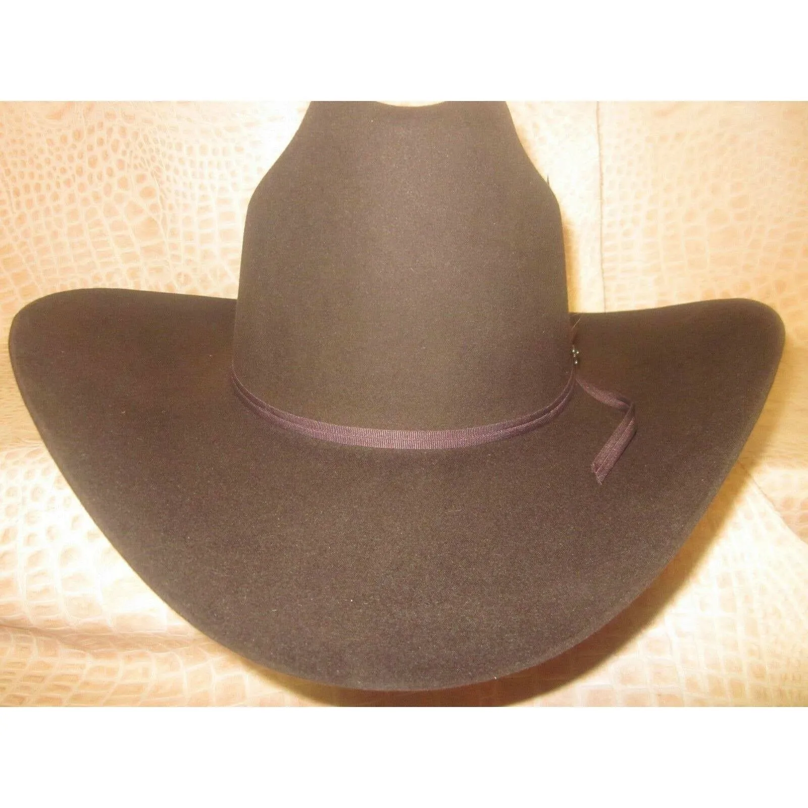 Stetson Rancher Chocolate 6X Beaver Fur Felt Western Cowboy Hat