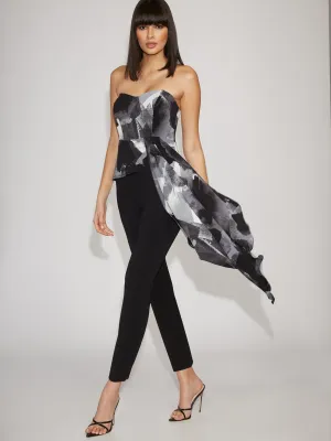 Strapless Draped Jumpsuit