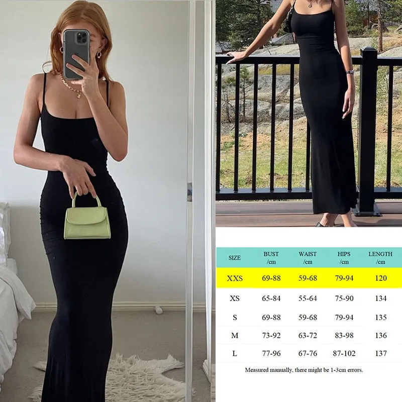 Suspender Y2K Graceful Backless Black Dress
