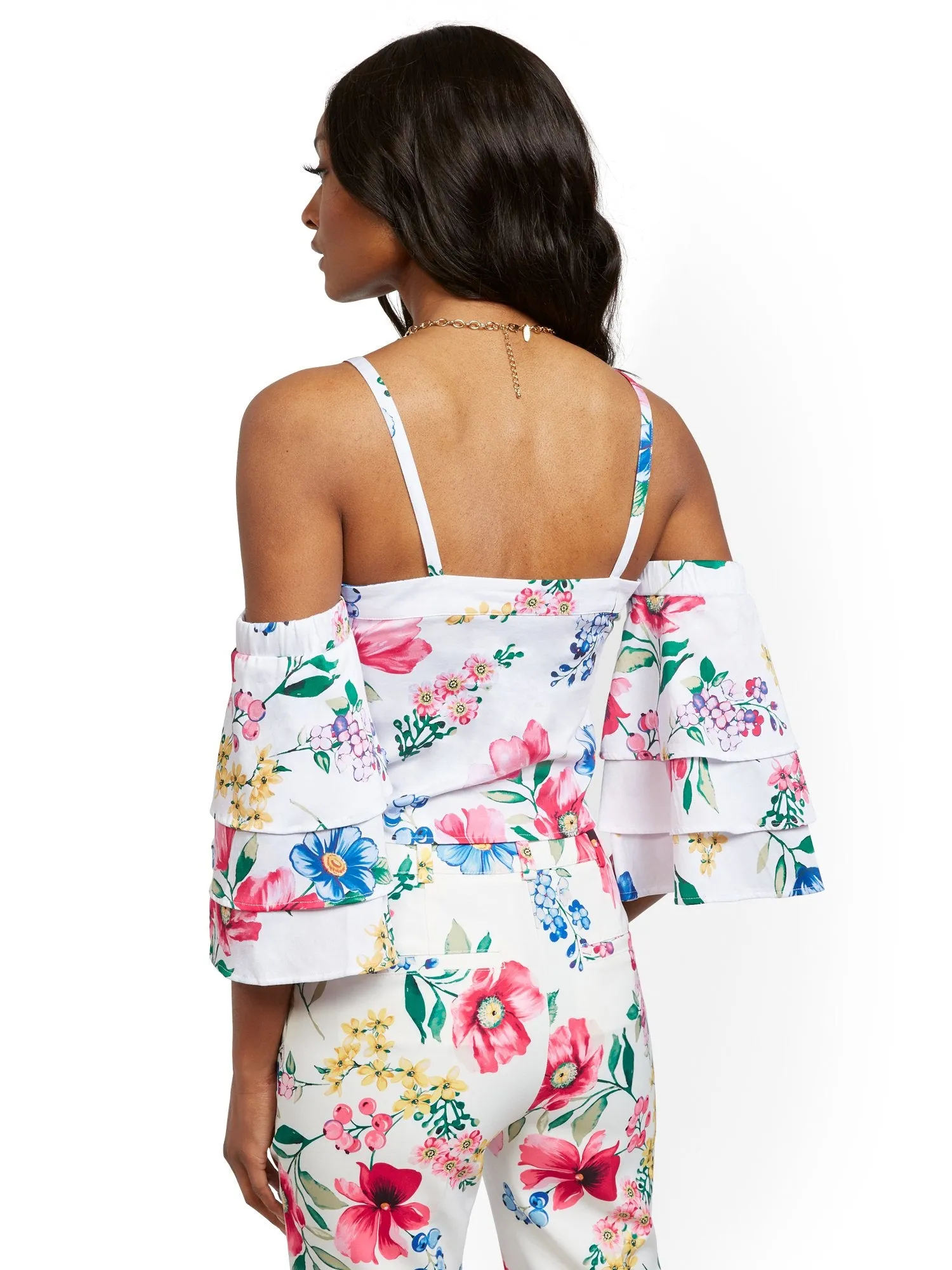 Tall Tiered-Sleeve Off-The-Shoulder Top - 7th Avenue