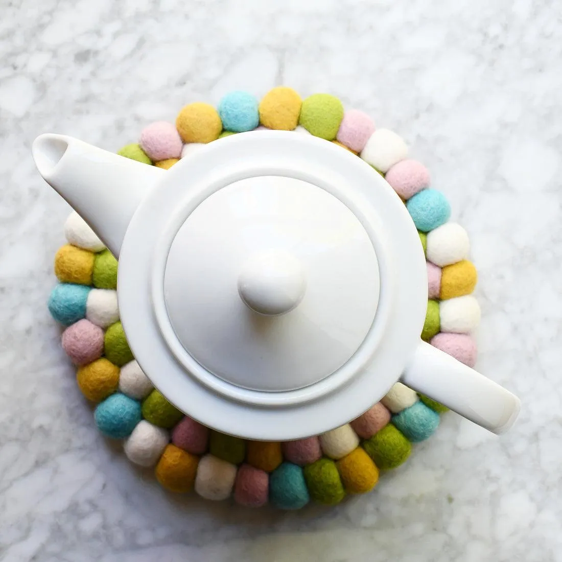 Teapot Trivet - Jellybean Colours 20cm