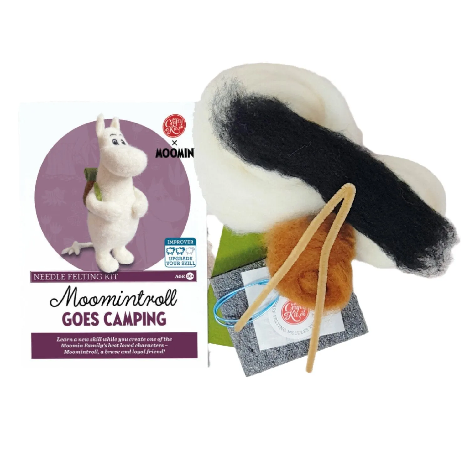 The Crafty Kit Co - Moomintroll Goes Camping - Needle Felt Kit