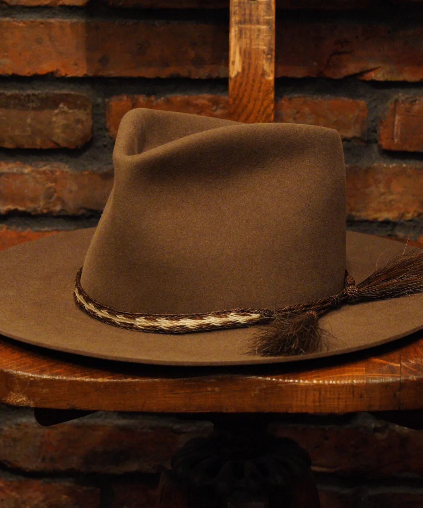 Timeless Trims Felt Fedora in Mocha