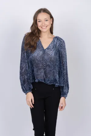 Ulla Johnson Pauline Blouse in Marine