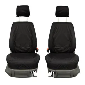 Vauxhall Combo Fully Tailored Waterproof Front Single Set Seat Covers 2011 Onwards Heavy Duty Right Hand Drive Black