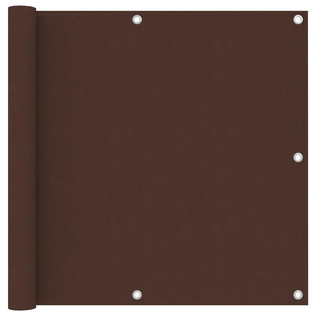 vidaXL Balcony Screen Brown 90x300 cm Oxford Fabric