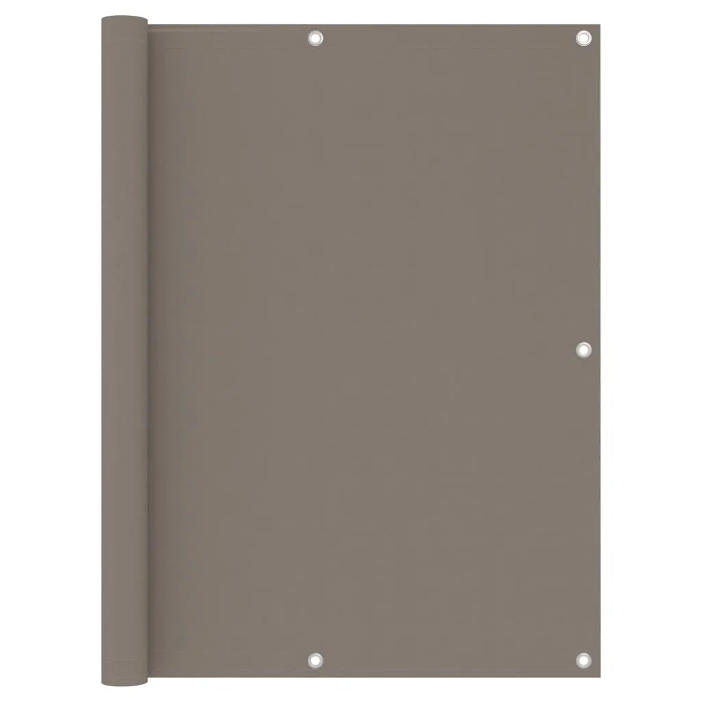 vidaXL Balcony Screen Taupe 120x300 cm Oxford Fabric