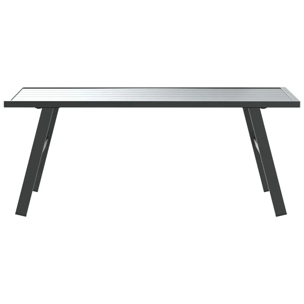 vidaXL Garden Coffee Table Black 90x45x35 cm Powder-coated Steel