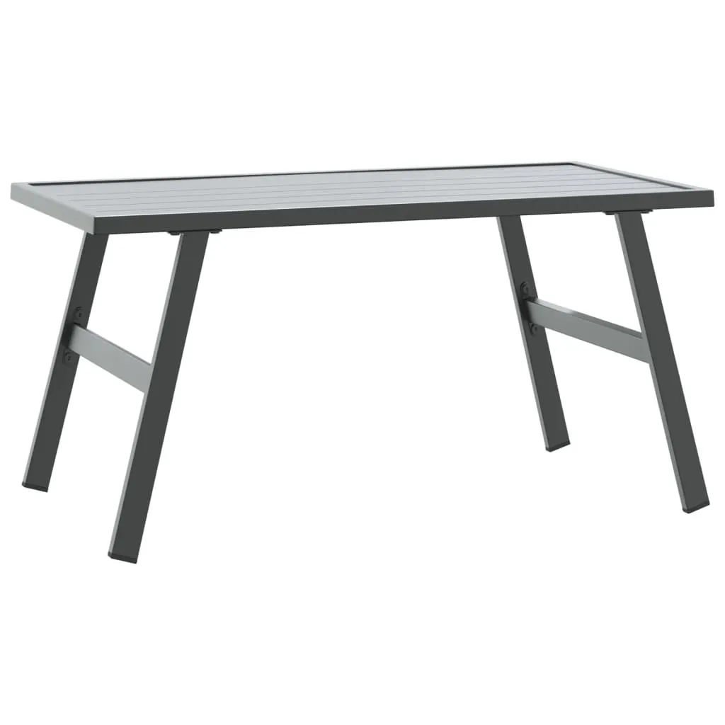 vidaXL Garden Coffee Table Black 90x45x35 cm Powder-coated Steel