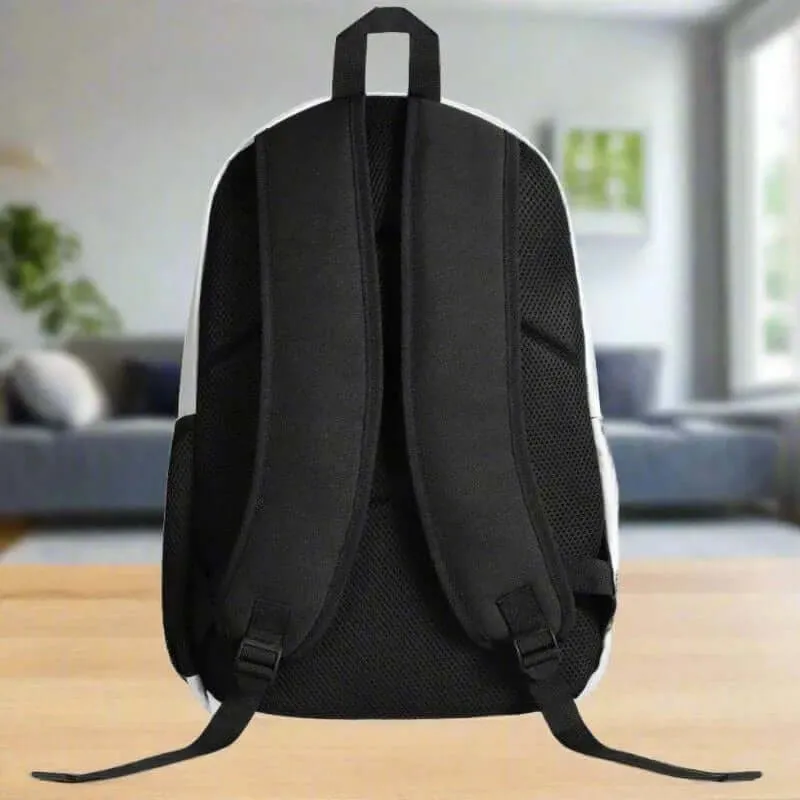 Vintage Black White Purple Backpack