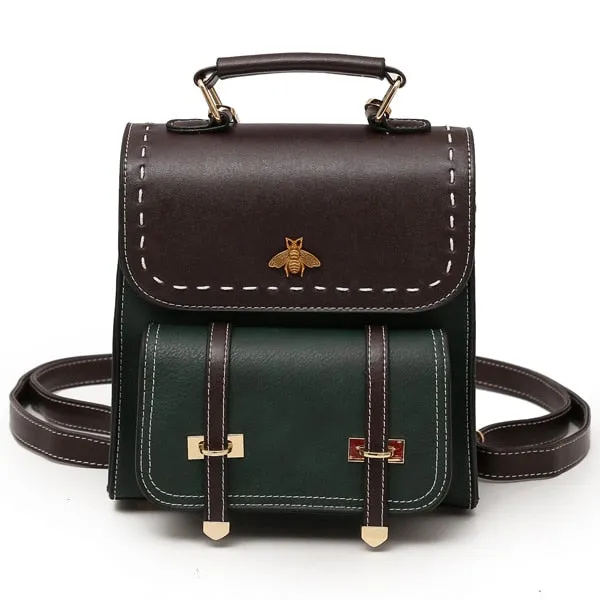 Vintage Pu Leather Women Backpack Simple Preppy Style Backpack Women Famous College Backpack Women mochilas