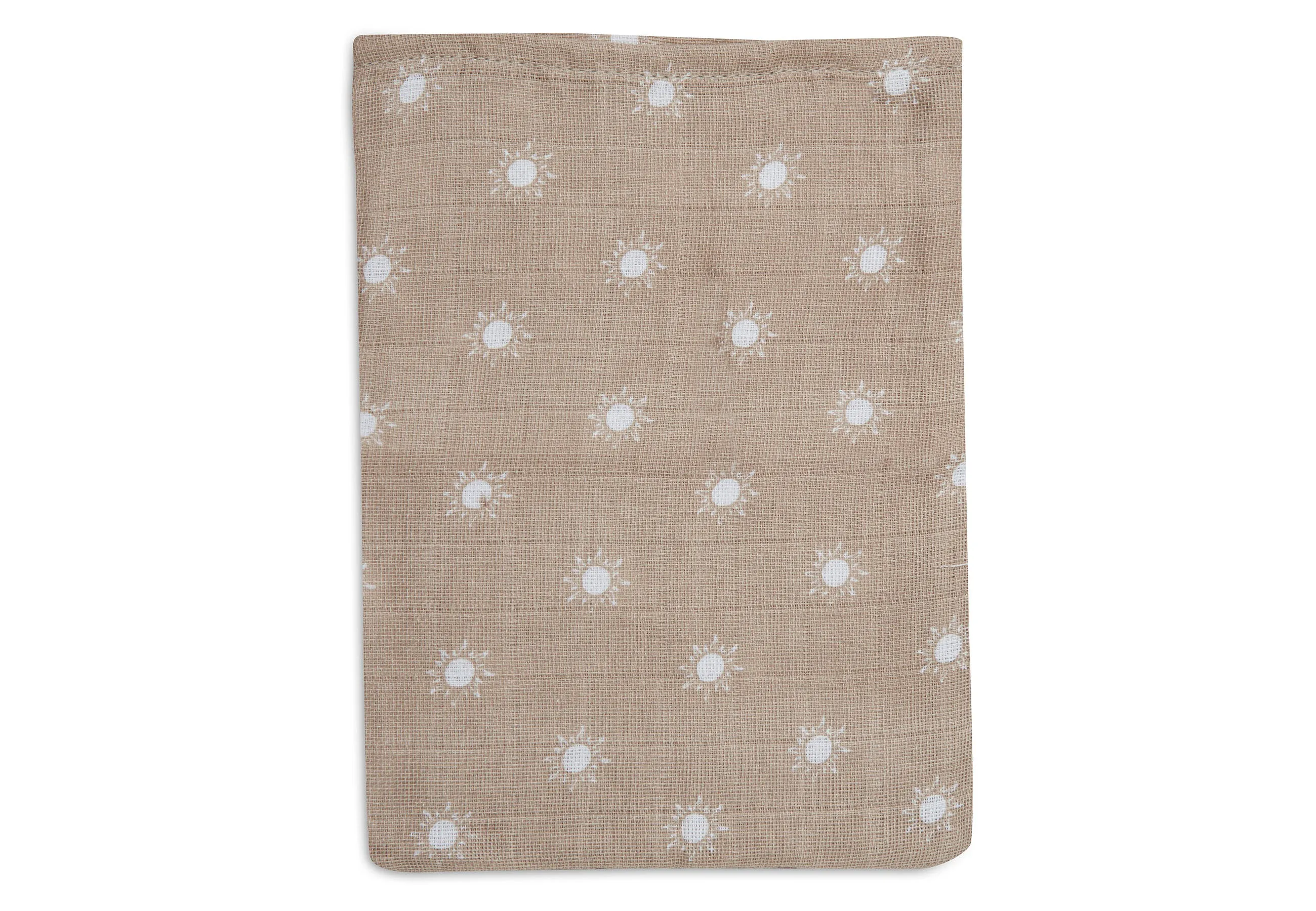 Washcloth Muslin Pointelle  Sun - Biscuit - GOTS - 2 Pack