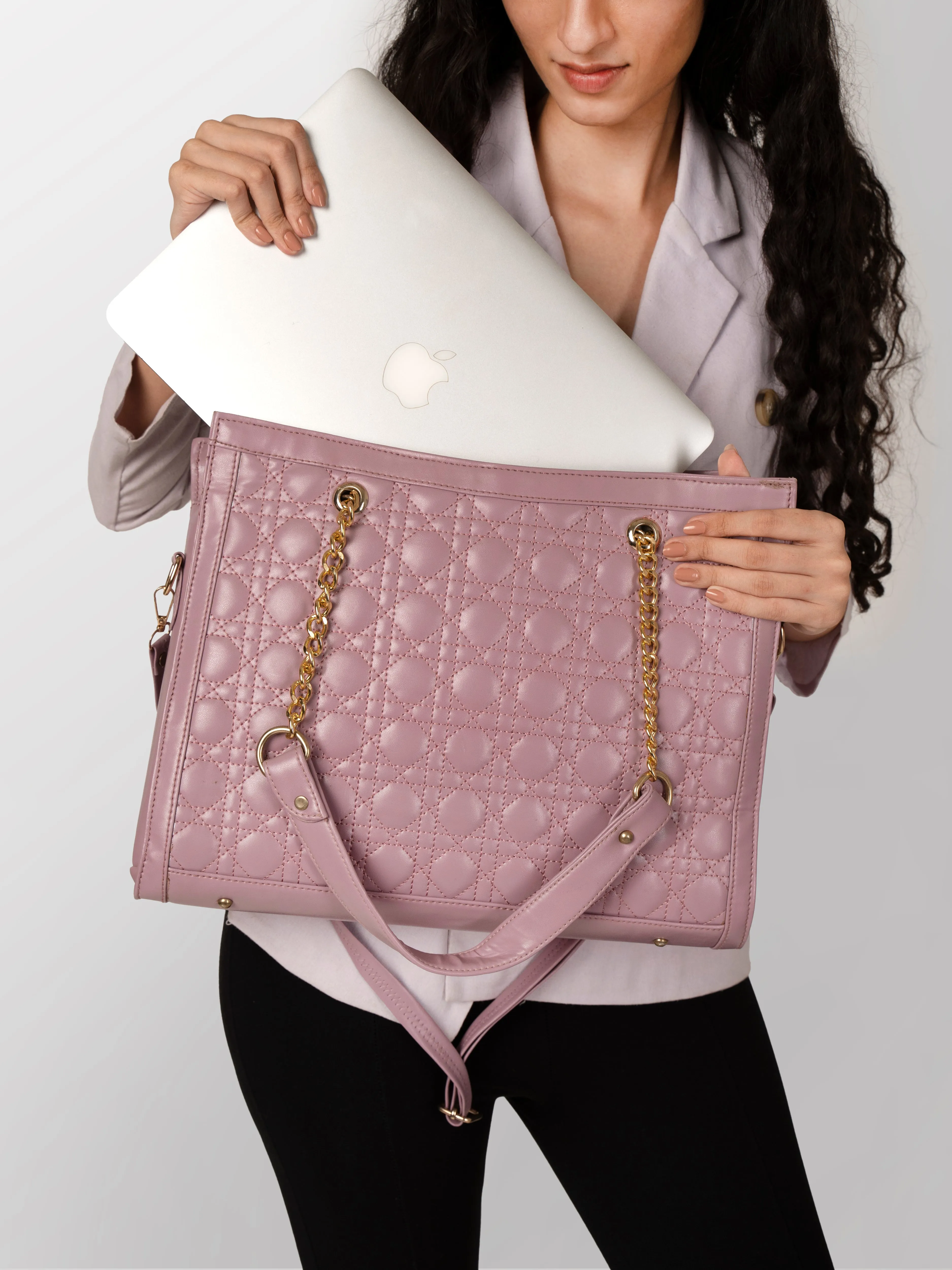 Women purple textured shoulder bag